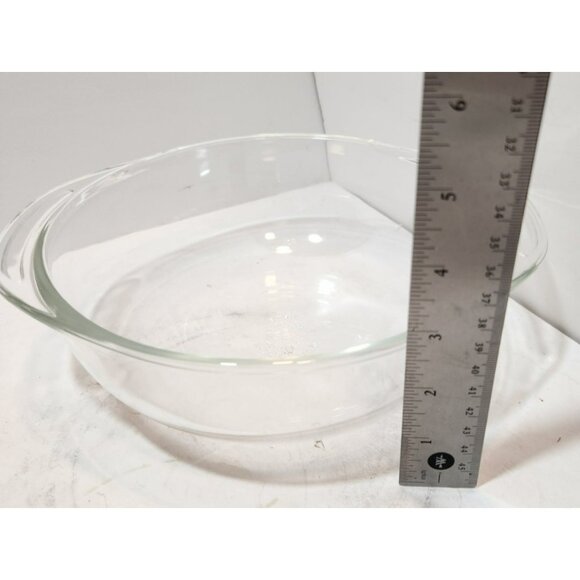 Vintage Classic Pyrex Clear Glass Bowl Nesting Set w/Handles 23 & 24 1.5 & 2 QT - Picture 15 of 15